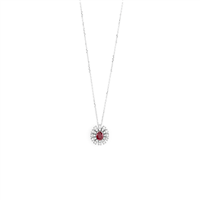 Collana Bliss Donna Bl girasole in Oro bianco Rubino 0.25 Ct 20109816 - 20109816